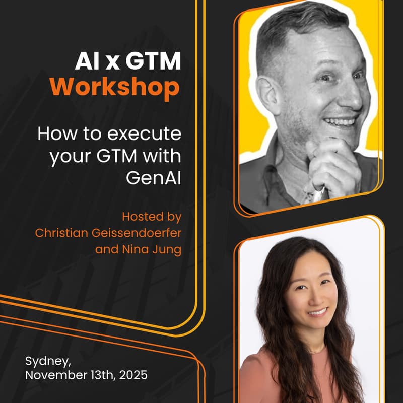Cover Image for How to execute your GTM with GenAI - Workshop, Sydney - November 2025