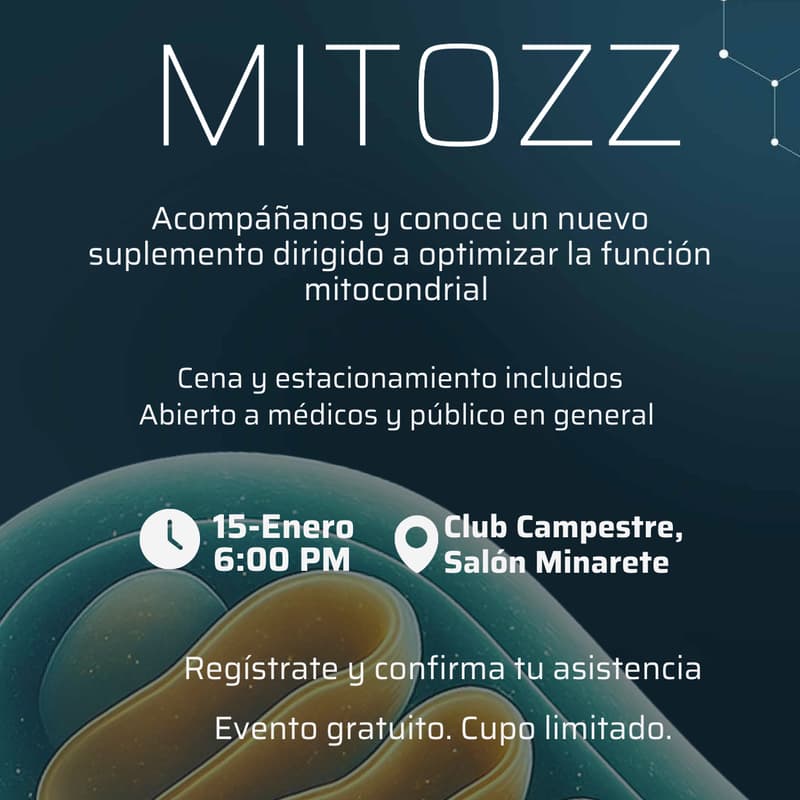 Cover Image for Acompáñanos y conoce un nuevo suplemento dirigido a optimizar la función mitocondrial