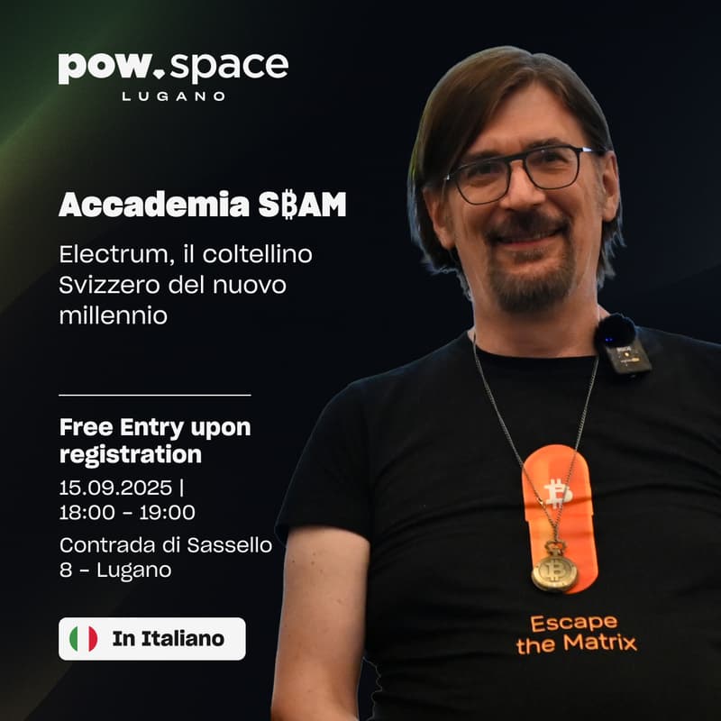 Cover Image for Satoshi Spritz 🍹 Accademia SBAM - EP.11: Electrum, il coltellino svizzero del nuovo millennio