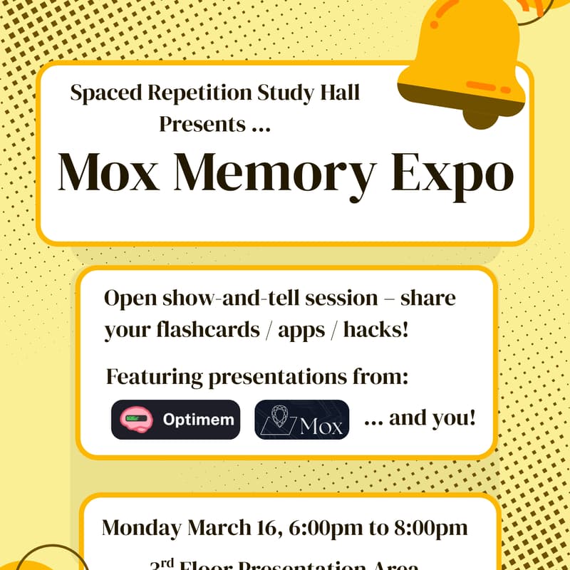 Cover Image for Spaced Repetition Study Hall Presents: Mox Memory Expo!
