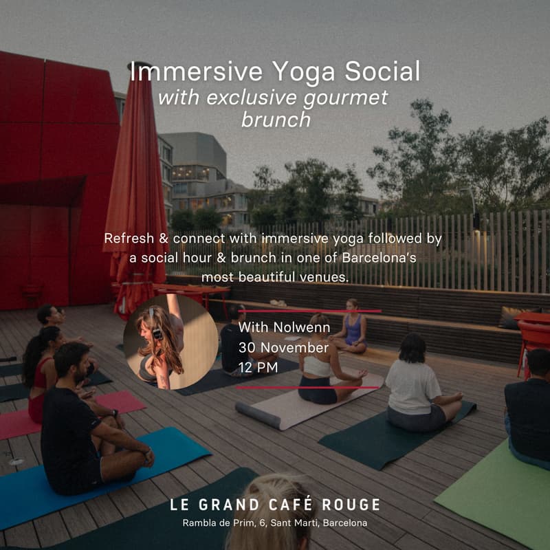 Cover Image for Immersive Yoga & Gourmet Experience at Le Grand Café Rouge