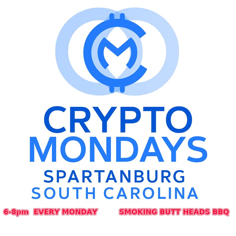 Cover Image for 9th Crypto Mondays Spartanburg @ Smoking Butt Heads BBQ - Sponsored by Stand With Crypto
