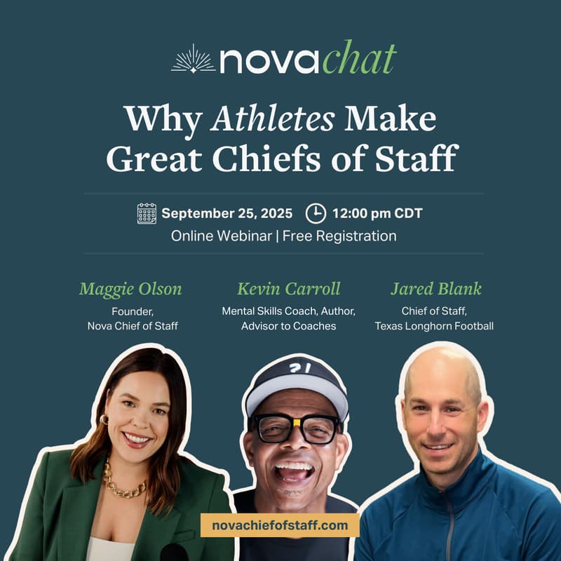 Cover Image for Nova Chat: Why Athletes Make Great Chiefs of Staff