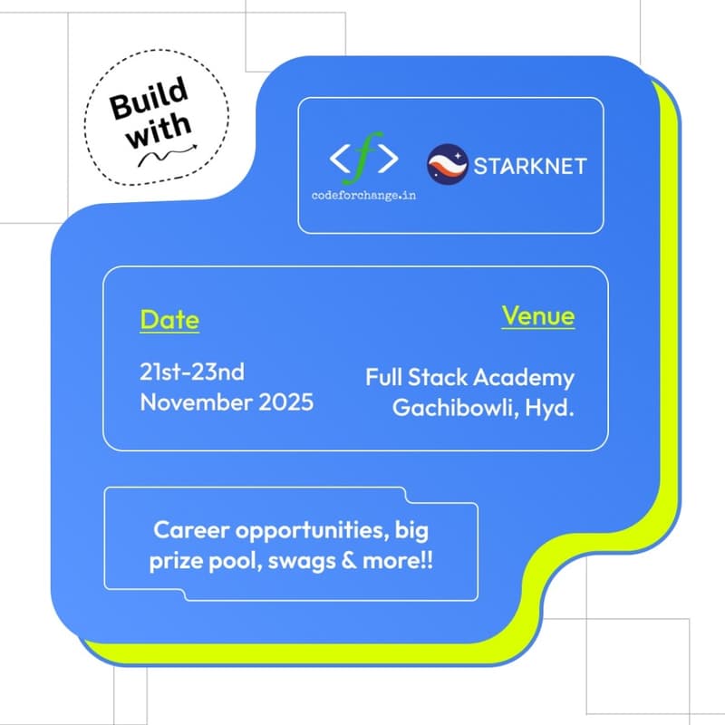 Cover Image for Starknet Builders Meetup @ BuildWith HackPrix x CodeForChange