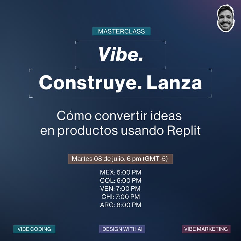 Cover Image for Vibe. Construye. Lanza: Cómo convertir ideas en productos usando Replit