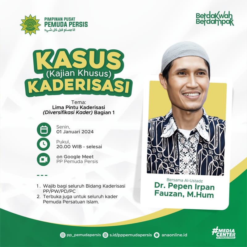 Cover Image for KASUS (Kajian Khusus) KADERISASI