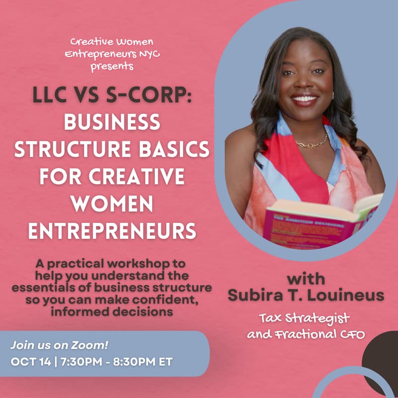 Cover Image for LLC vs S-Corp: Business Structure Basics for Creative Women Entrepreneurs