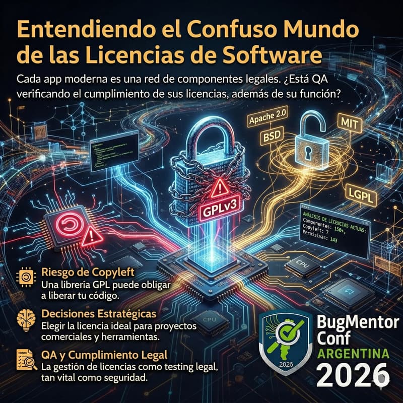 Cover Image for BugMentor Conf Argentina 2026: Entendiendo el Confuso Mundo de las Licencias de Software