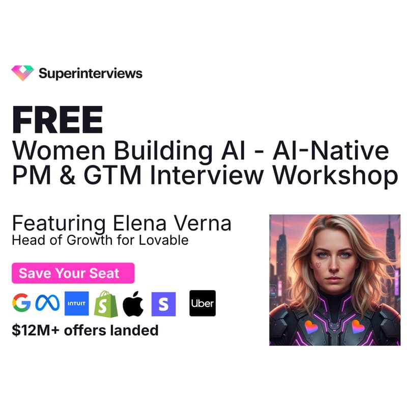 Cover Image for FREE WORKSHOP: Women Building AI - AI-Native PM & GTM Playbook with Elena Verna