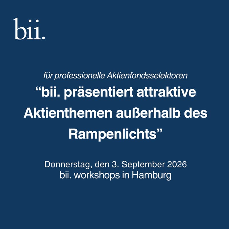 Cover Image for "bii. präsentiert attraktive Aktienthemen außerhalb des Rampenlichts” bii workshops