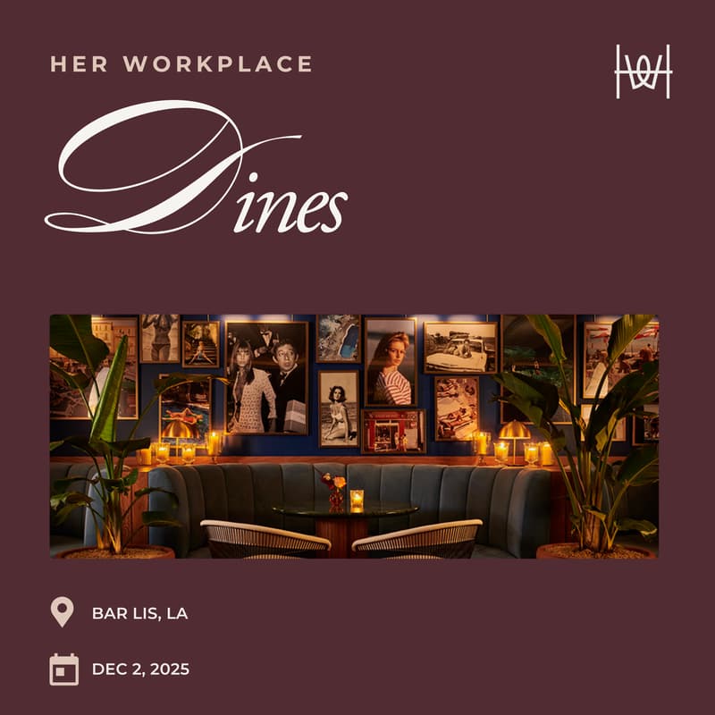 Cover Image for Her Workplace Dines - Member Dinner & Live Music Night at Bar Lis - LA