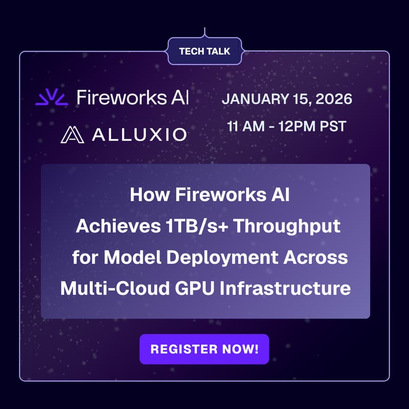 Cover Image for Tech Talk: How Fireworks AI Achieves 1TB/s+ Throughput for Model Deployment Across Multi-Cloud GPU Infrastructure