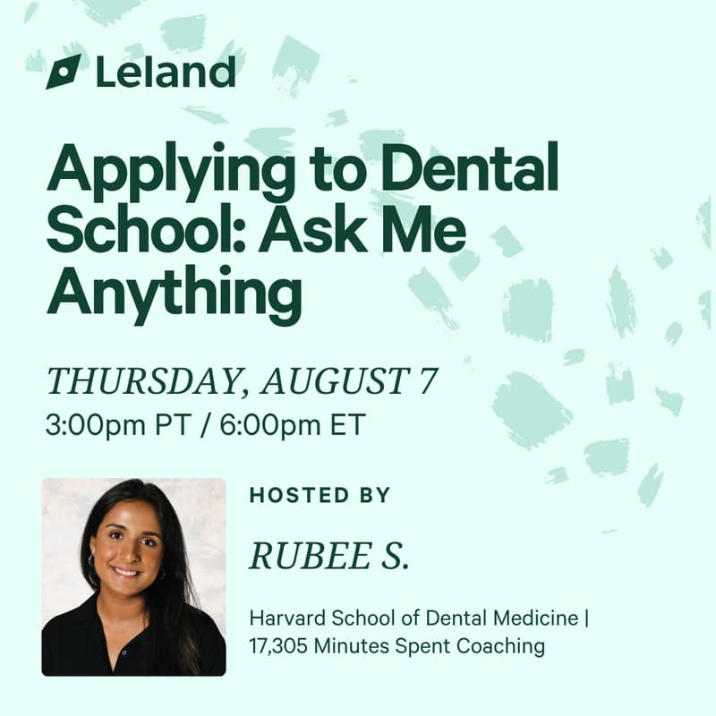 Cover Image for Applying to Dental School: Ask Me Anything