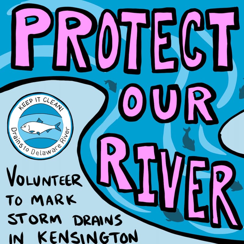 Cover Image for Protect Our Rivers! Drain marking in Kensington