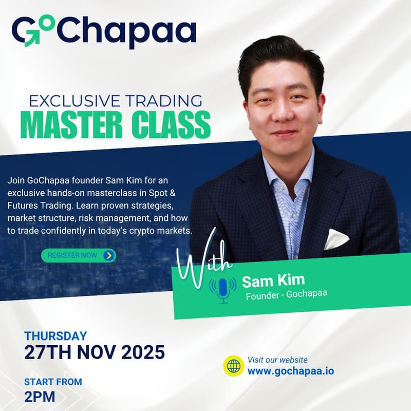 Cover Image for GoChapaa Exclusive Trading Masterclass with Sam Kim
