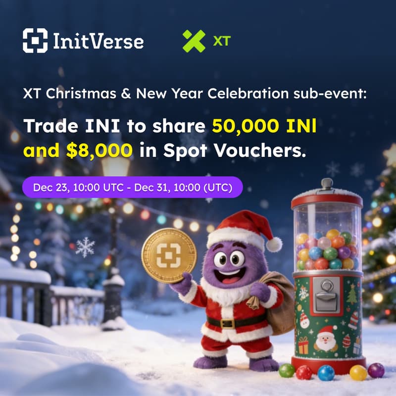 Cover Image for InitVerse & XT.COM Christmas Exclusive Celebration: Share 50000INI + 8000XT Scroll