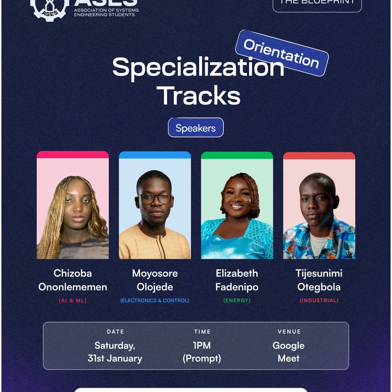 Cover Image for ASES Specialization Tracks Orientation