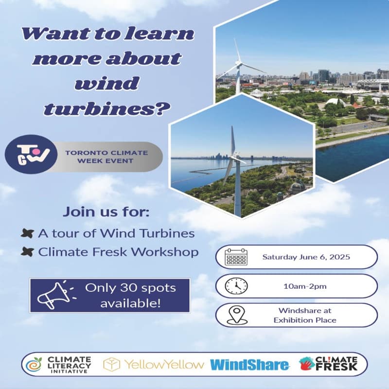Cover Image for Wind Turbine Tour & Climate Workshop: Science Meets Action at Toronto Climate Week