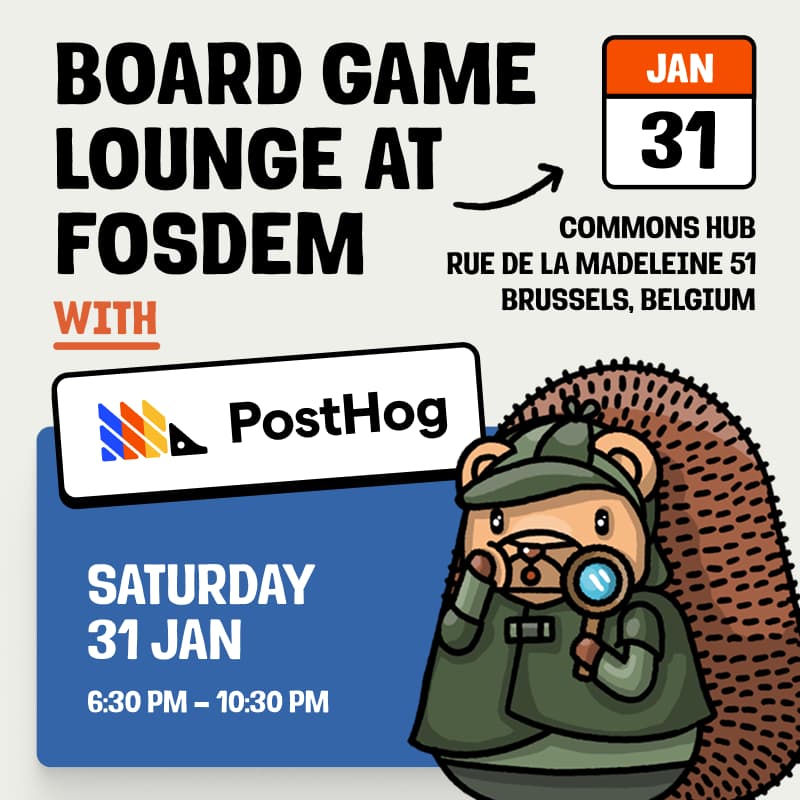 Cover Image for Board game night - Lounge with PostHog and OpenCollective