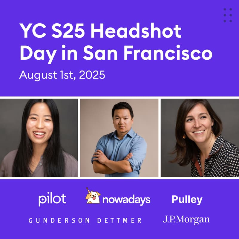 Cover Image for YC S25 & Alumni Founder Picture Day 📷