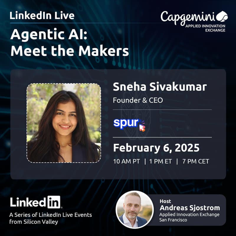 Cover Image for Agentic AI: Meet the Makers – Spur with Founder & CEO Sneha Sivakumar