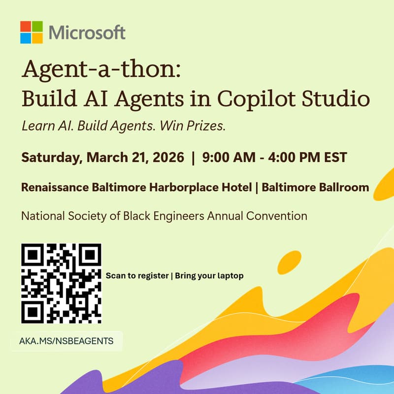 Cover Image for Agent-a-thon: Build AI Agents in Copilot Studio Brought to you by Microsoft