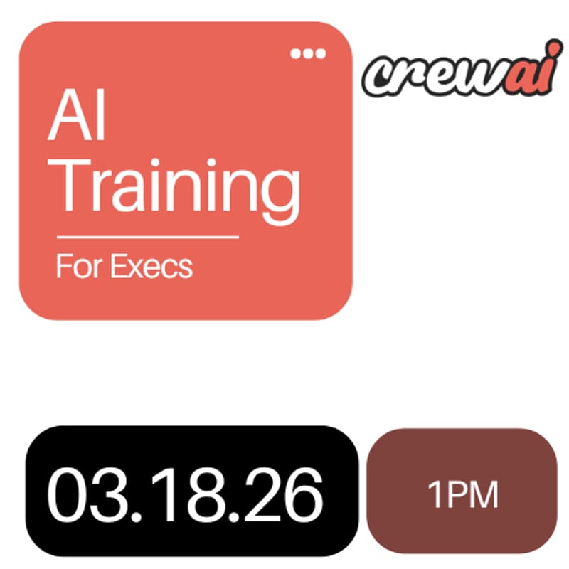 Cover Image for Training Session: How enterprises build and deploy use cases to production with CrewAI