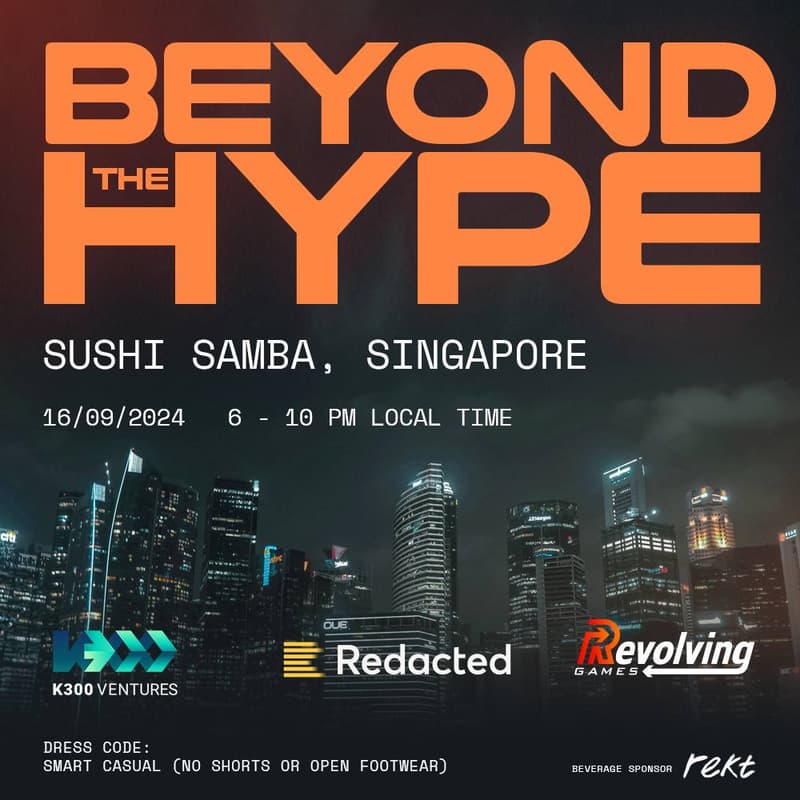 Cover Image for Beyond the Hype - Redacted x Revolving Games x K300 Ventures