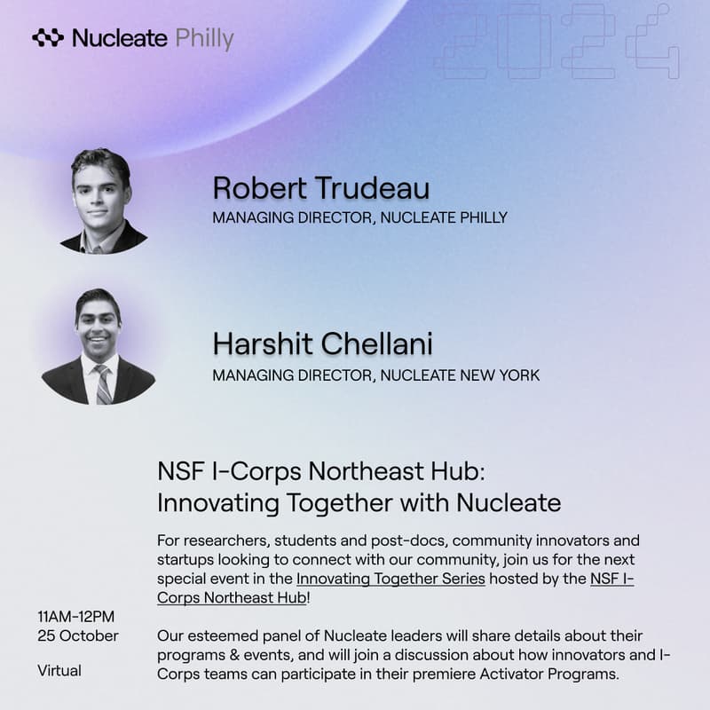 Cover Image for NSF I-Corps Northeast Hub: Innovating Together with Nucleate