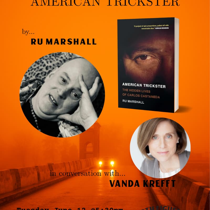 Cover Image for Book Launch: American Trickster by Ru Marshall
