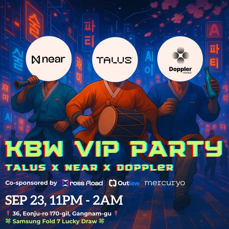 Cover Image for KBW VIP Opening Party: Talus Network x Doppler Finance x NEAR Foundation