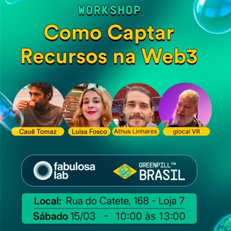 Cover Image for Workshop Captação de Recursos para Projetos de Impacto na Web3 {híbrido}
