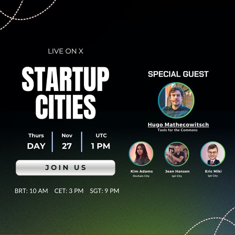 Cover Image for Startup Cities - Live on X