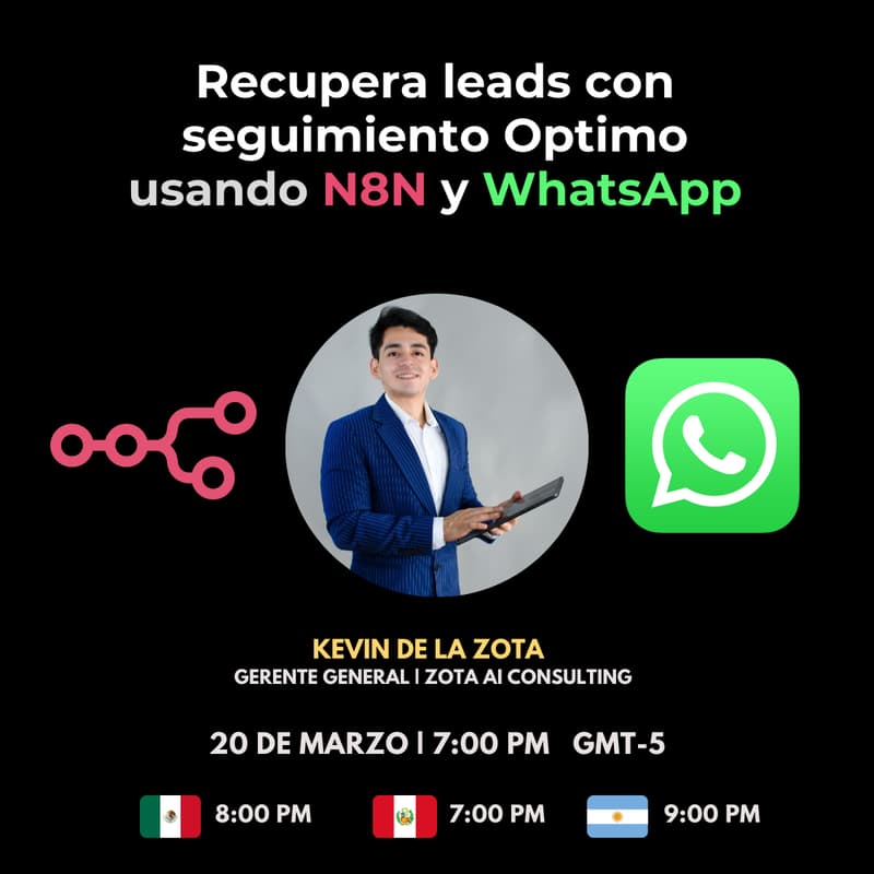 Cover Image for N8N Fest | Recupera Leads y Cierra Ventas con n8n + WhatsApp