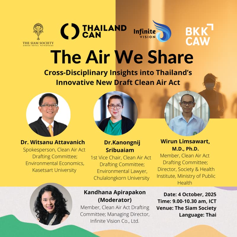 Cover Image for The Air We Share: Cross-Disciplinary Insights into Thailand’s Innovative New Draft Clean Air Act