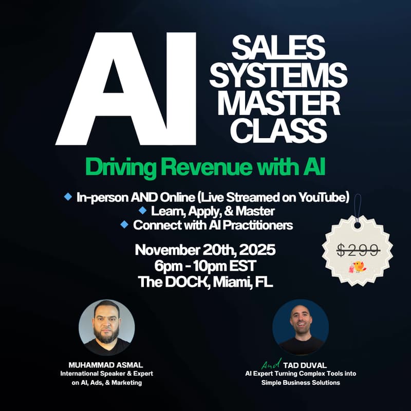 Cover Image for AI SALES SYSTEMS MASTERCLASS