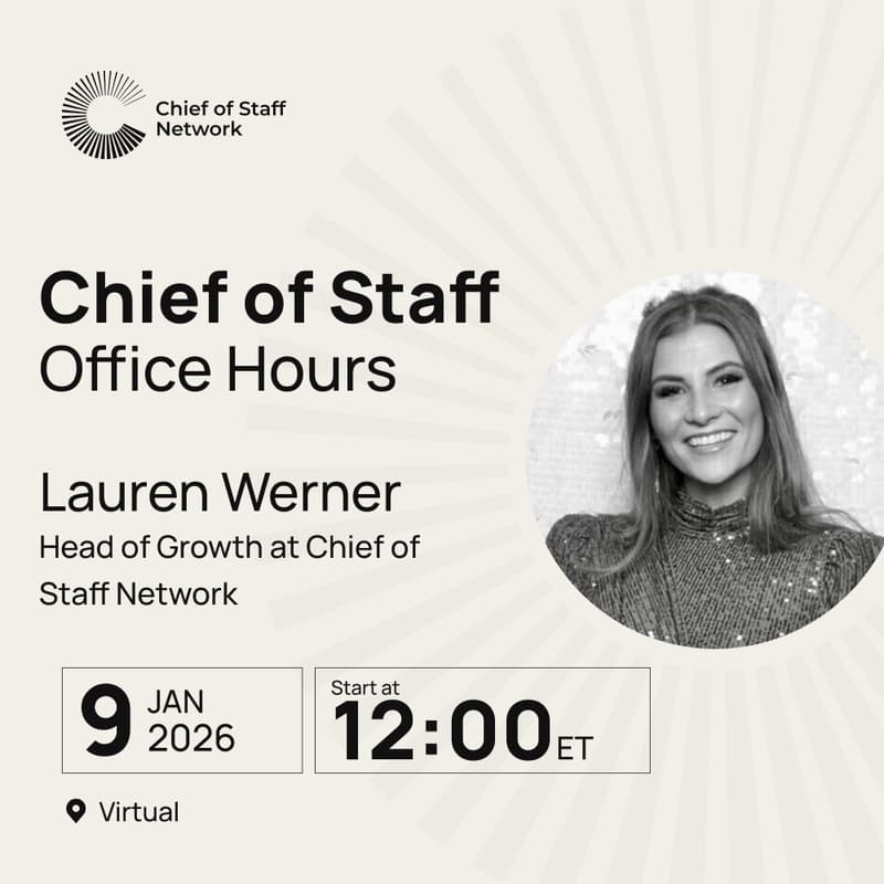Cover Image for Chief of Staff Office Hours (Jan 9)