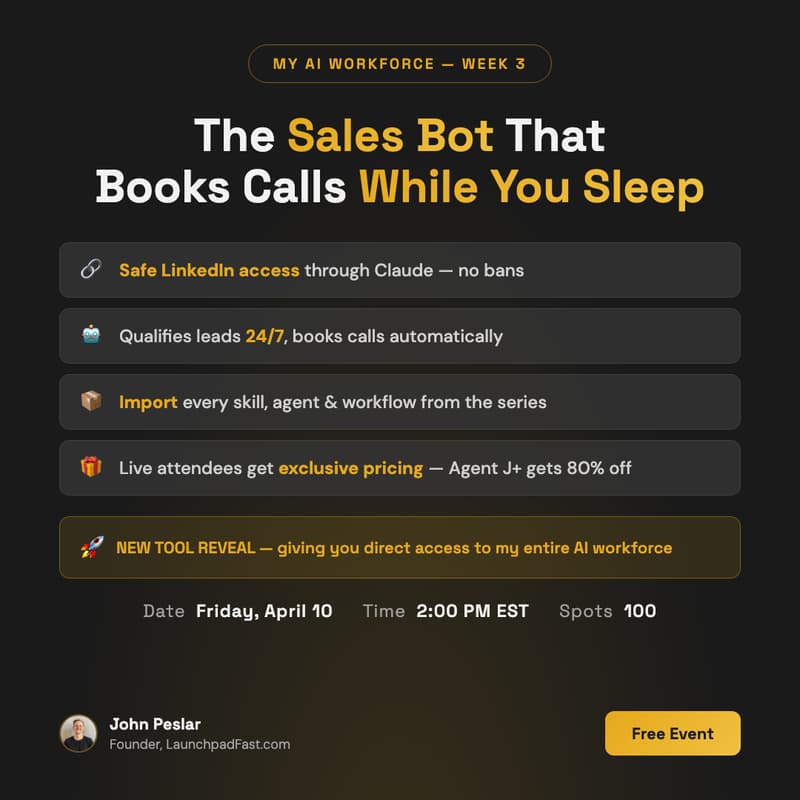 Cover Image for My AI Workforce: Sales Bot — Qualifies Leads 24/7, Books Calls While You Sleep