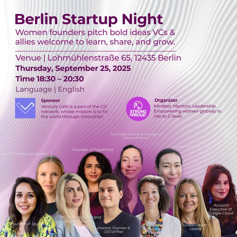 Cover Image for Berlin Startup Night: Pitches, Cloud & Scaling . Powered by Strong & Proud