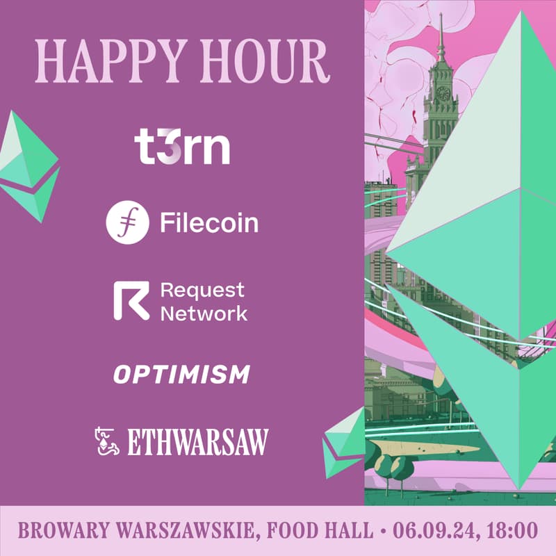 Cover Image for ETHWarsaw Happy Hour with t3rn, Filecoin, Request Network and Optimism!