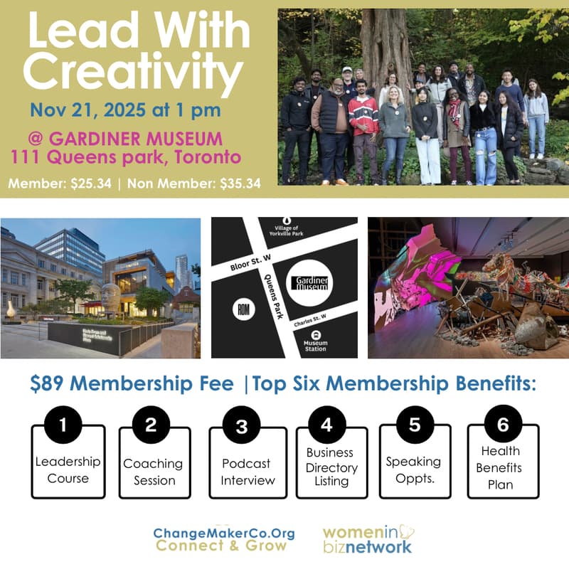 Cover Image for Lead With Creativity Workshop @ Gardiner Museum with Sunset Walk (Includes Admission)