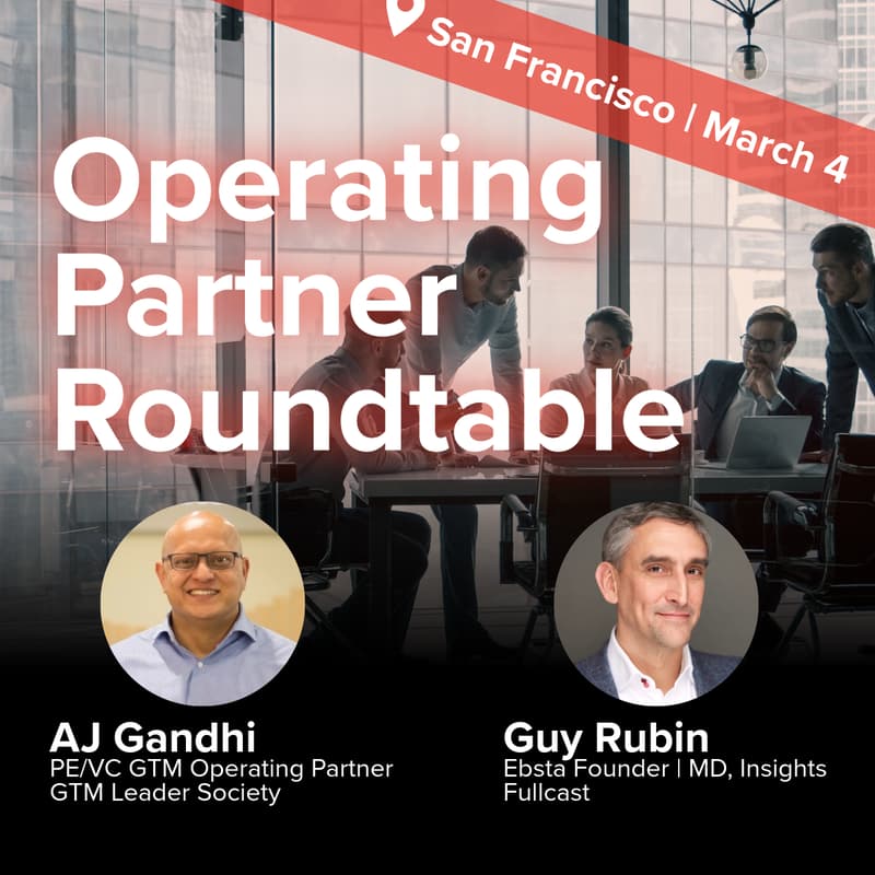 Cover Image for PE/VC Roundtable on Sales Productivity + Dinner (SF)