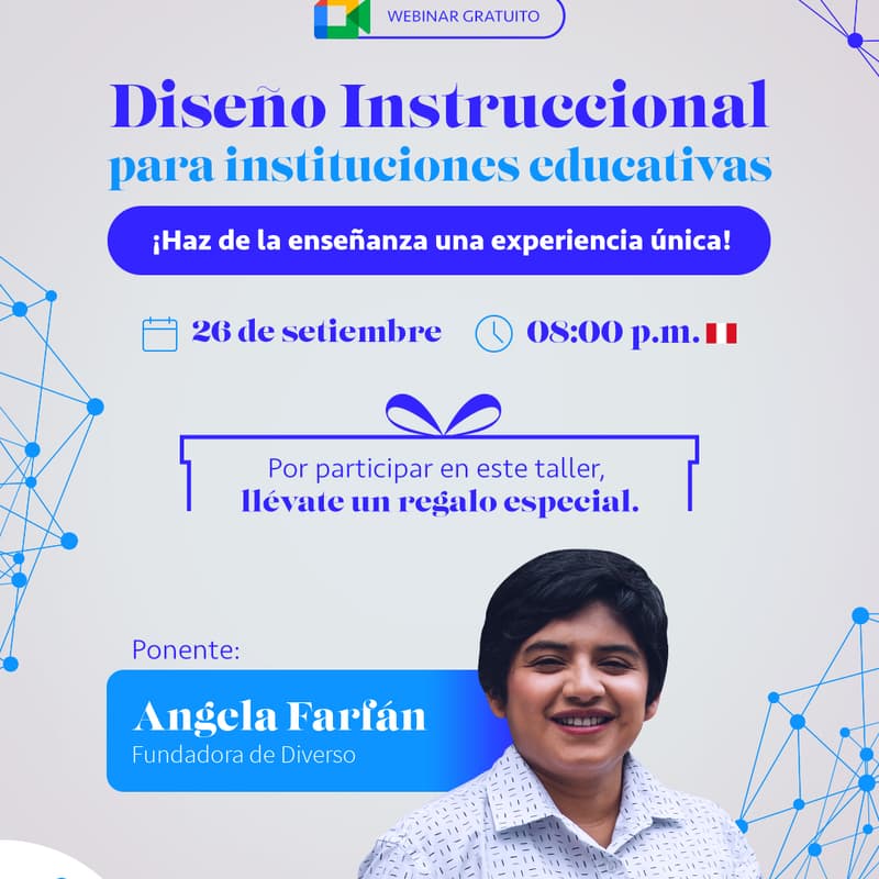 Cover Image for Webinar gratuito: Diseño instruccional para instituciones educativas.🧑‍💻