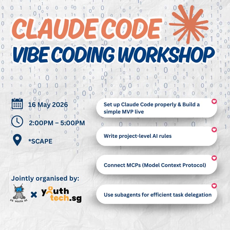 Cover Image for Claude Code Workshop: YTSG x SYAI Monthly AI Meetup May 2026