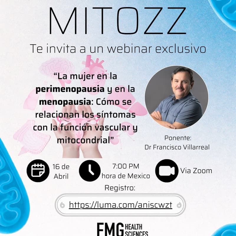 Cover Image for "La mujer en la perimenopausia y en la menopausia: Cómo se relacionan los síntomas con la función vascular y mitocondrial"