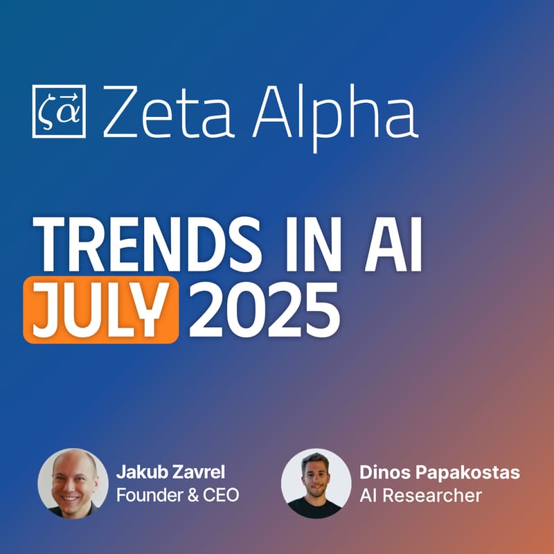 Cover Image for Trends in AI: July 2025 - by Zeta Alpha
