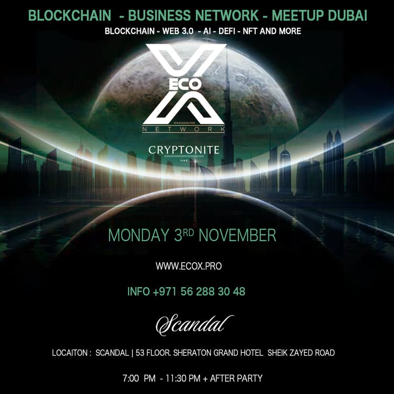 Cover Image for Monday's EcoX Network - Meetup Event - Dubai