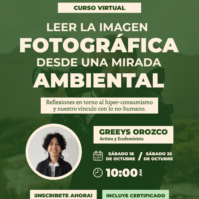 Cover Image for CURSO:  Leer la imagen fotográfica desde una mirada ambiental.