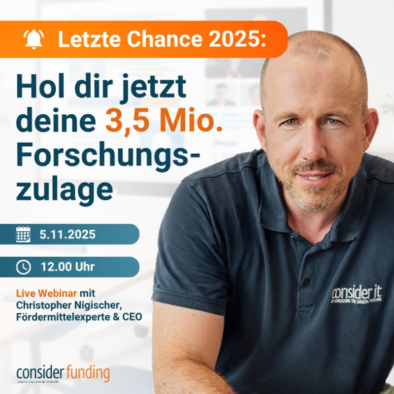 Cover Image for Letzte Chance 2025: Hol dir jetzt deine 3,5 Mio. € Forschungszulage