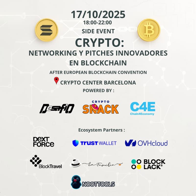 Cover Image for Side Event Crypto: Networking y Pitches Innovadores en Blockchain